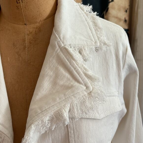 Open Front Fashion Denim Jacket - Picture 3 of 7